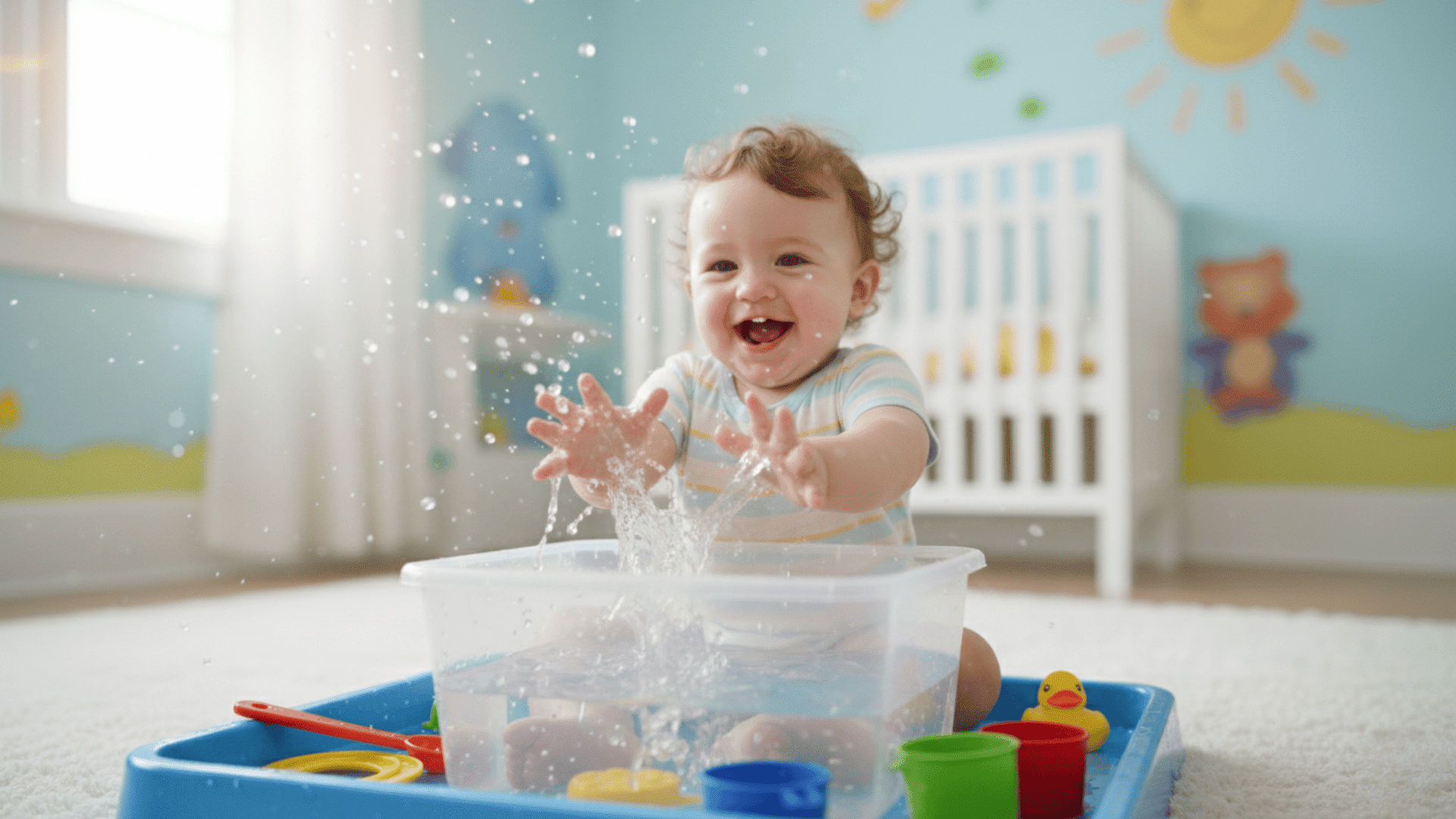 water play for texture exploration