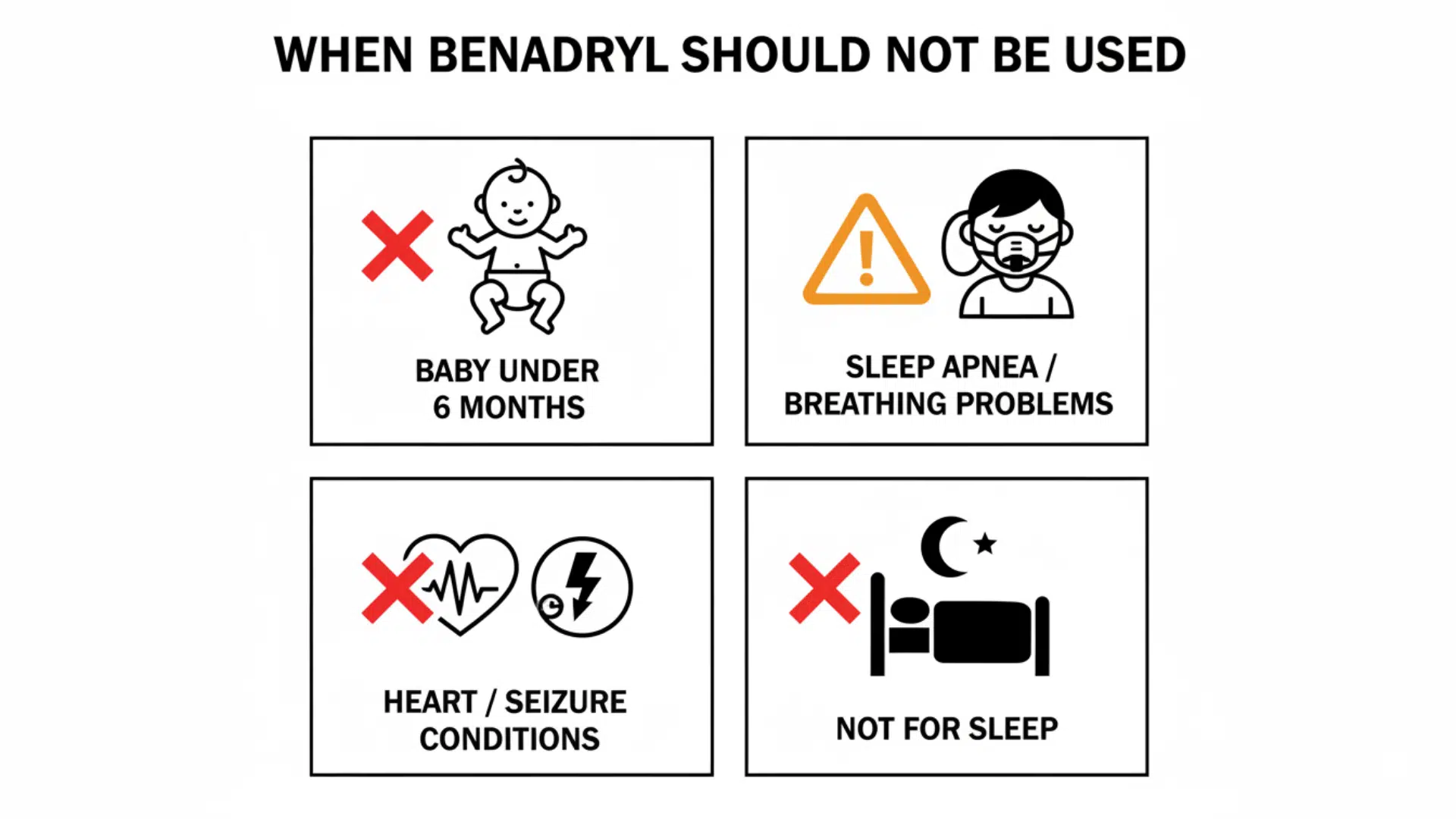 when benadryl should not be used 