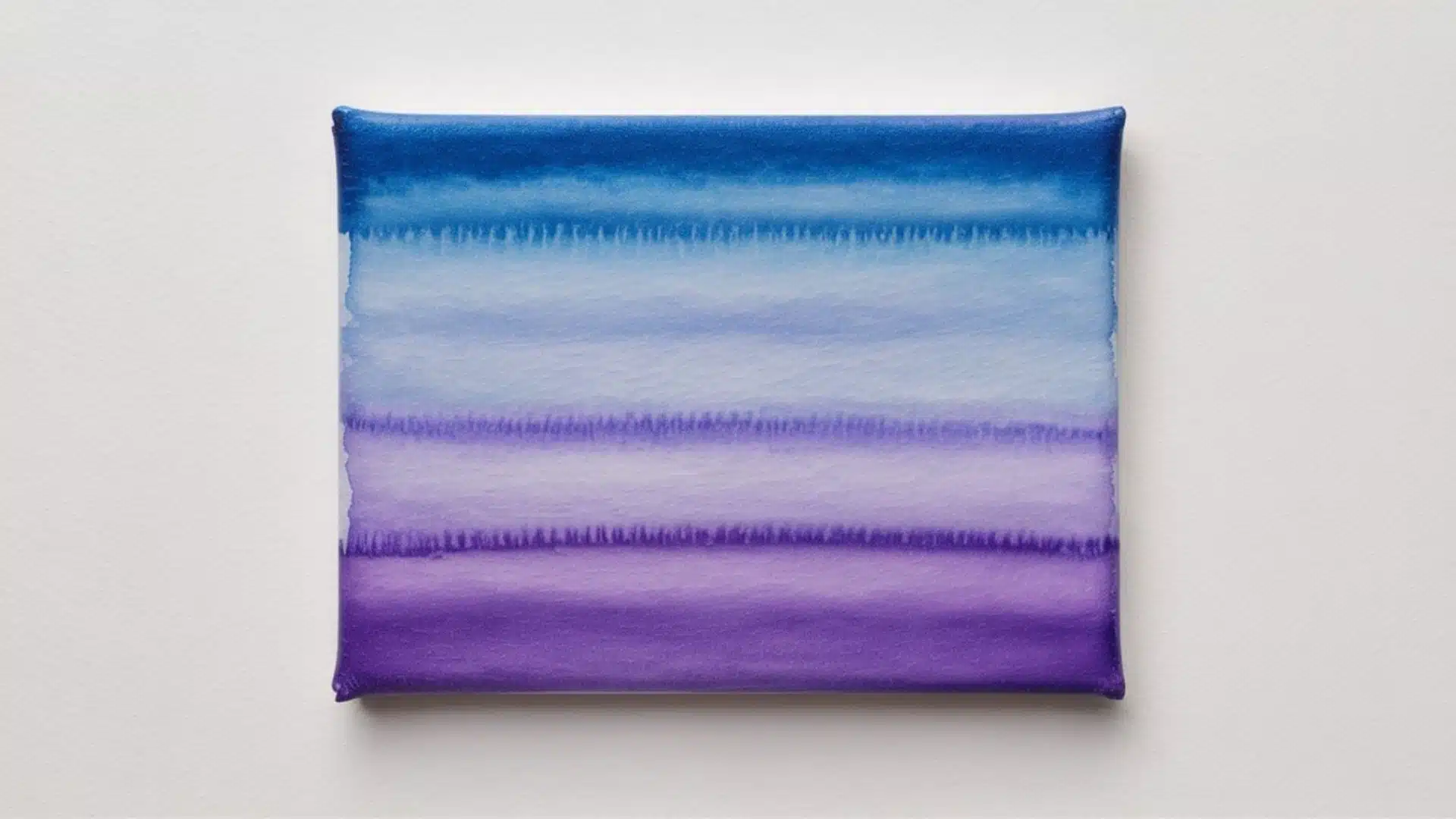 Blue to purple ombre gradient canvas painting